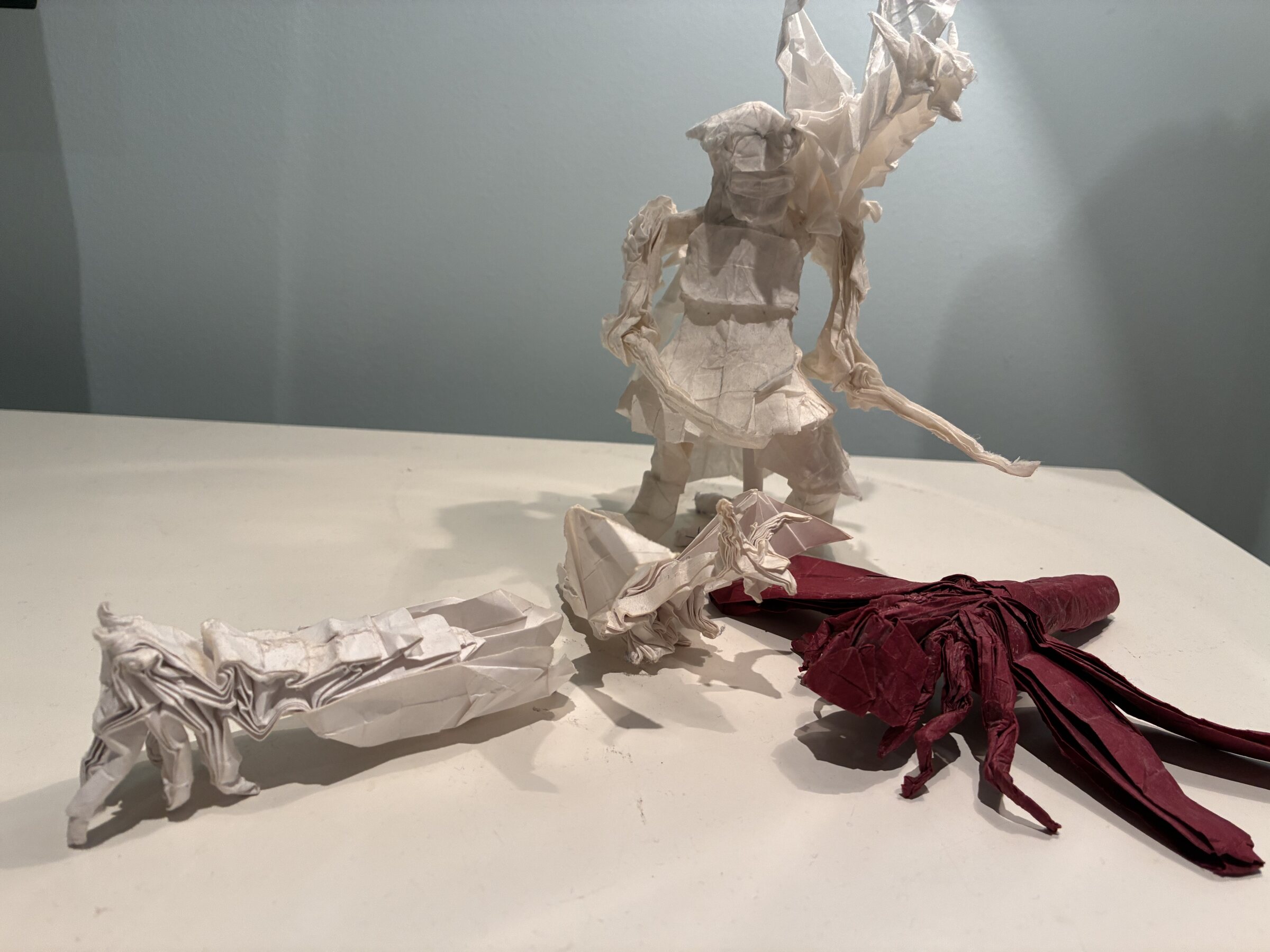 Origami sculpture detail