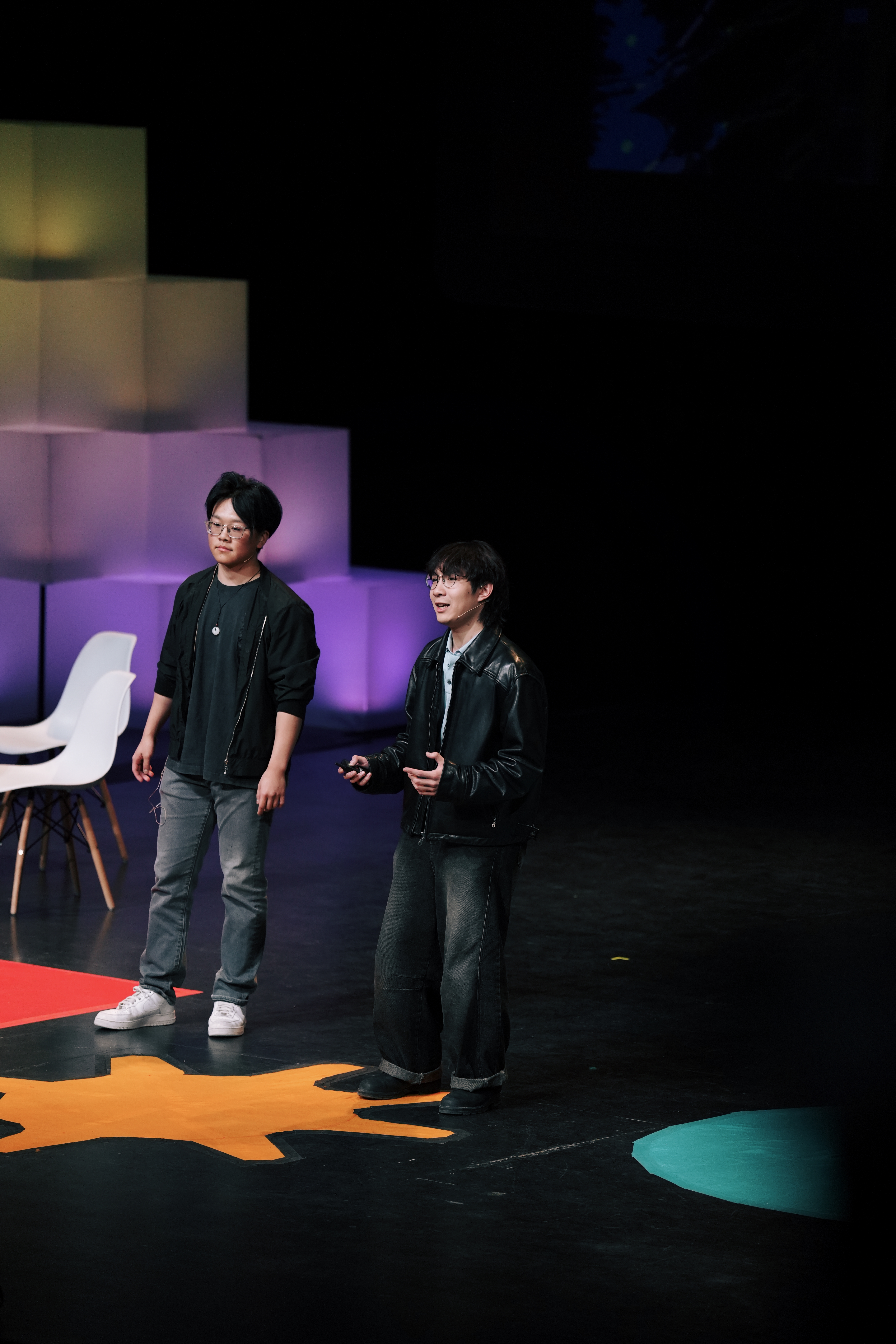 Symposium presentation on stage